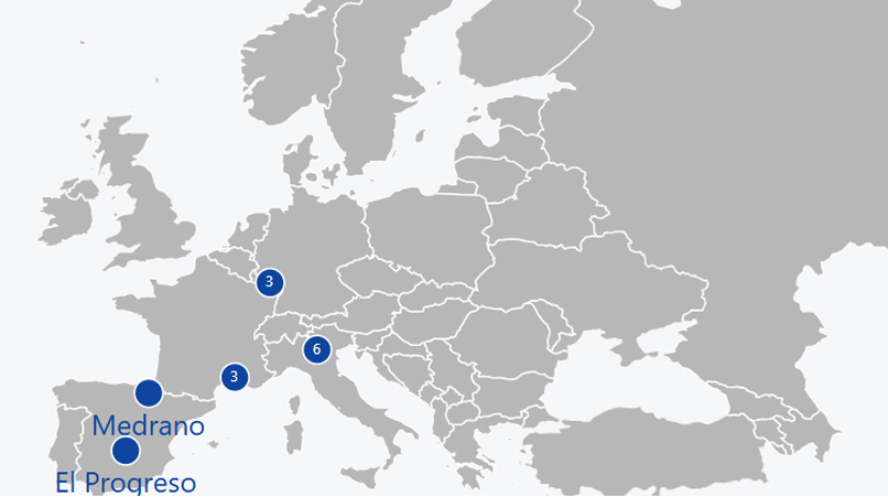 European Map of Wineries